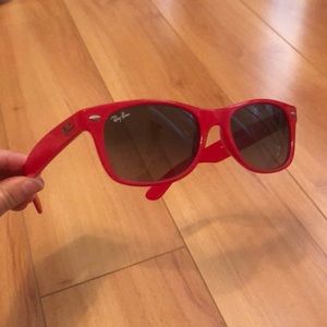 Red Rayban Wayfarer sunglasses